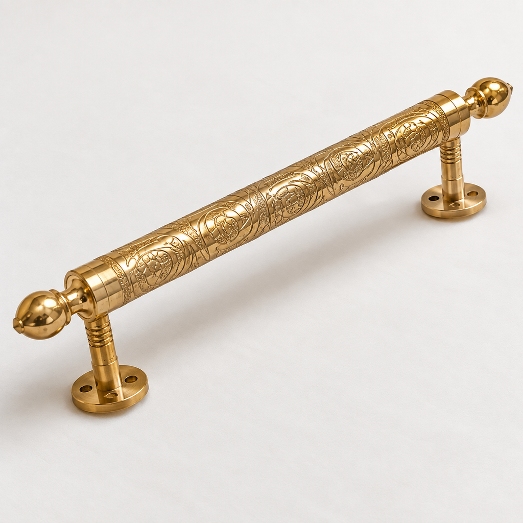 Moroccan Brass Door Pull Handle, Handcrafted Solid Brass Door Handle, Traditional Moroccan Door Hardware