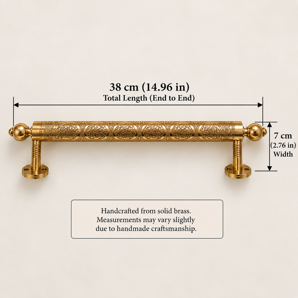 Moroccan Brass Door Pull Handle, Handcrafted Solid Brass Door Handle, Traditional Moroccan Door Hardware
