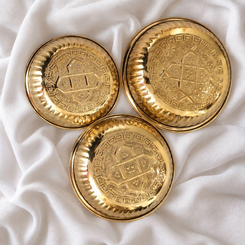 Traditional Moroccan Hammam Brass Bowl – Handcrafted Bath Bowl – Moroccan Bath Accessory