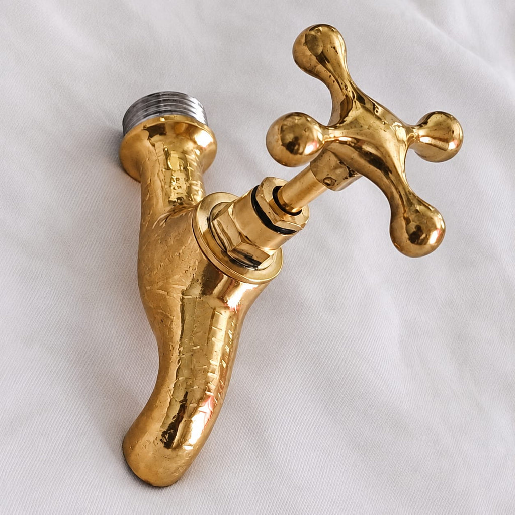 Vintage Moroccan Brass Wall Faucet – Traditional Hammam & Fountain Tap