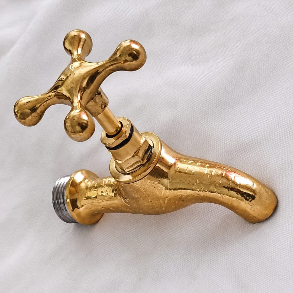 Vintage Moroccan Brass Wall Faucet – Traditional Hammam & Fountain Tap