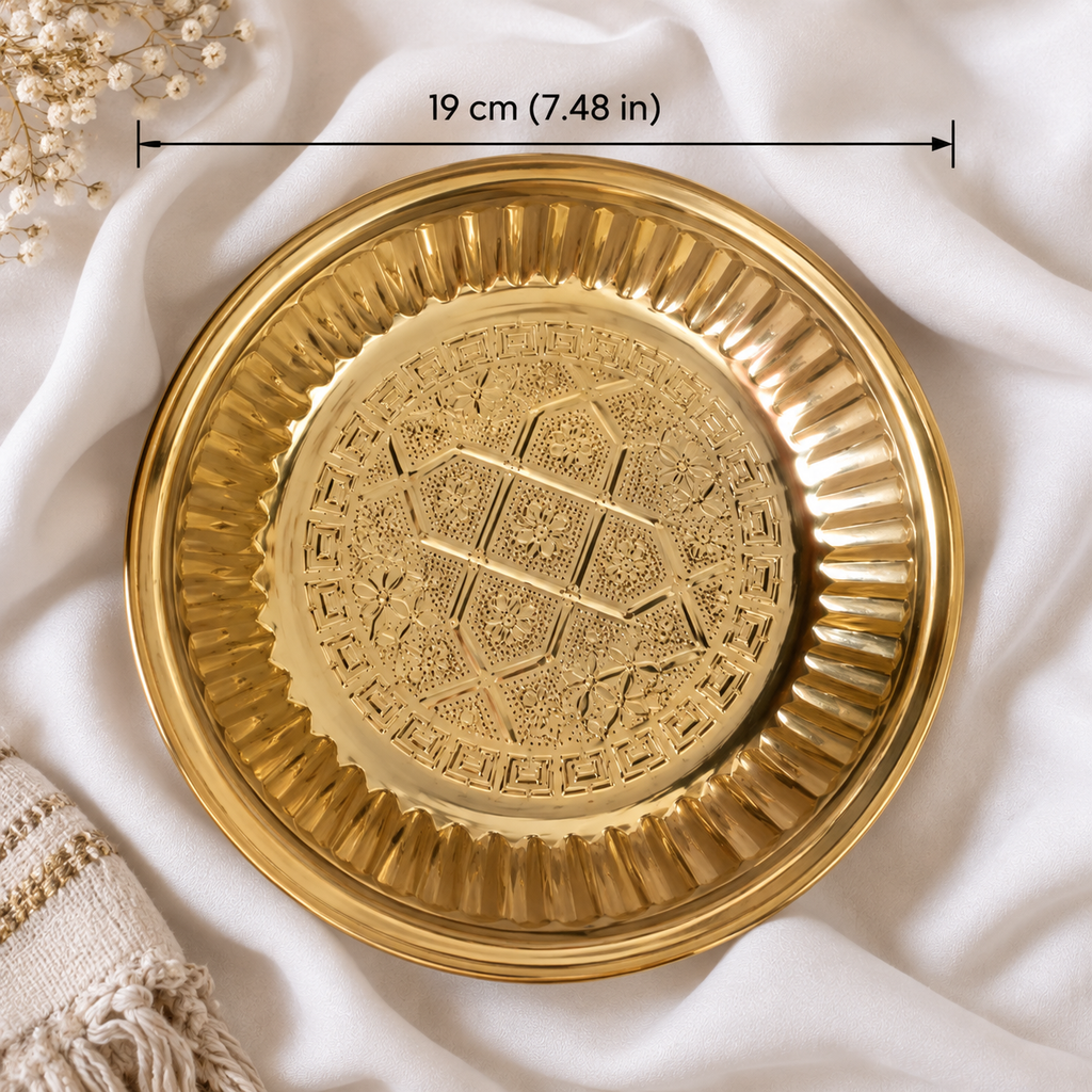 Traditional Moroccan Hammam Brass Bowl – Handcrafted Bath Bowl – Moroccan Bath Accessory
