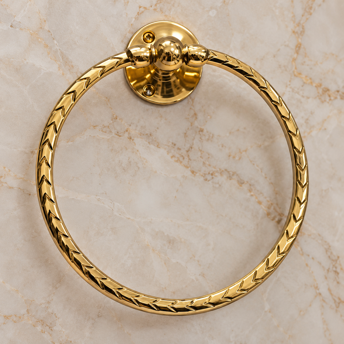Luxury Gold Bathroom Towel Ring – Moroccan-Inspired Design