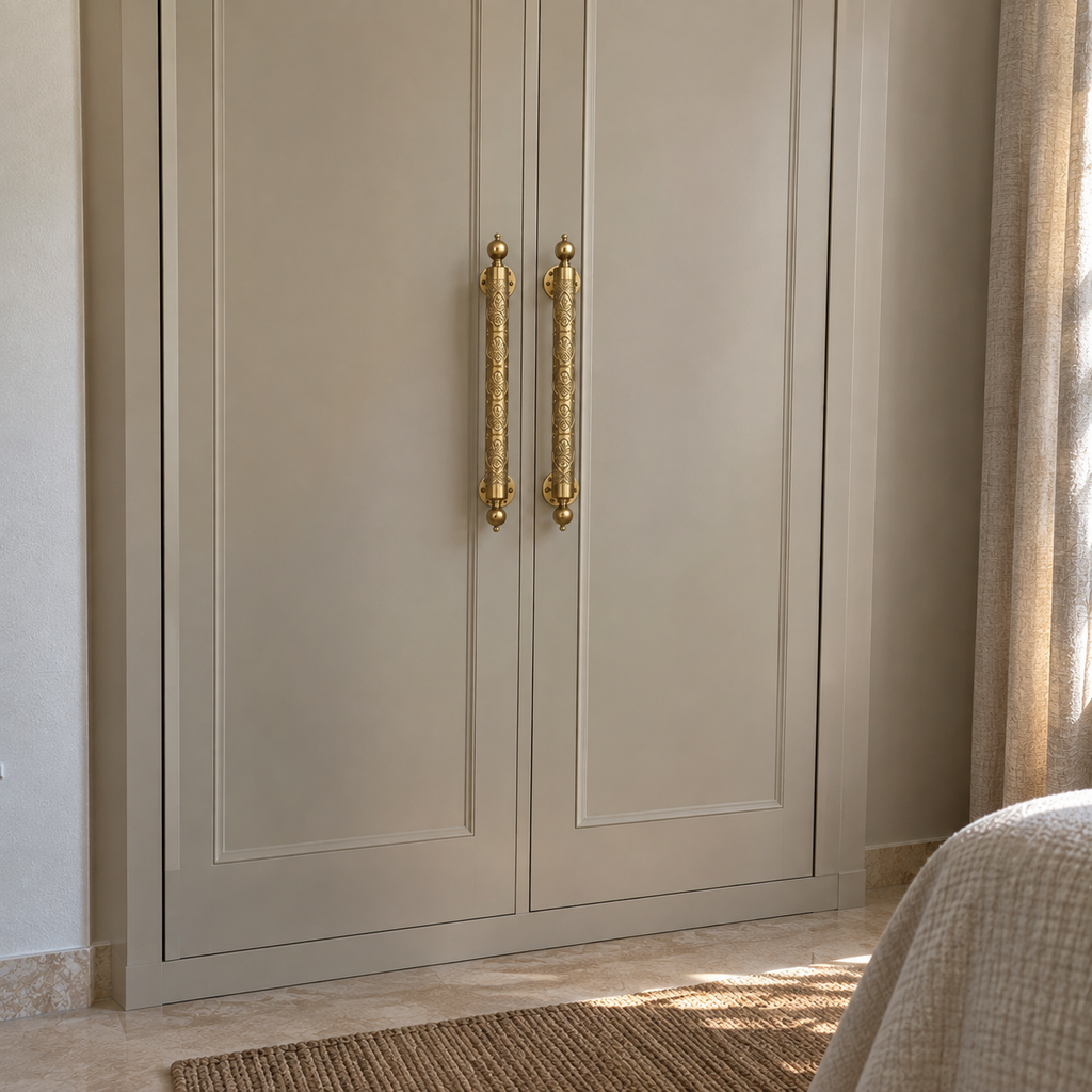 Moroccan Brass Door Pull Handle, Handcrafted Solid Brass Door Handle, Traditional Moroccan Door Hardware