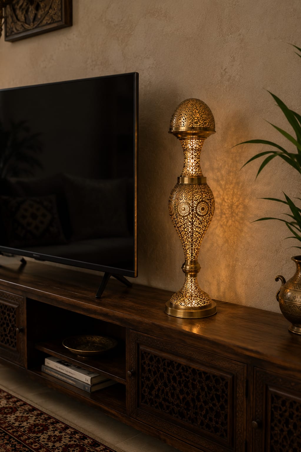 Moroccan Brass Floor Lamp