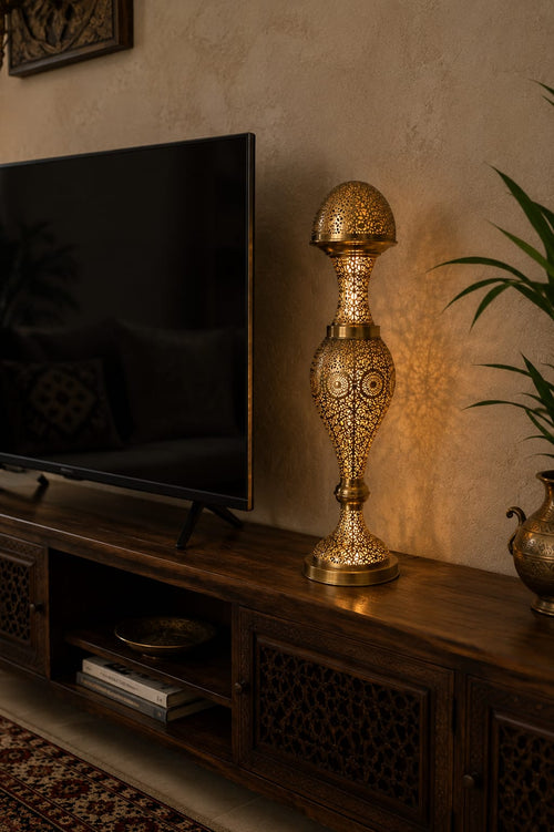 Moroccan Brass Floor Lamp