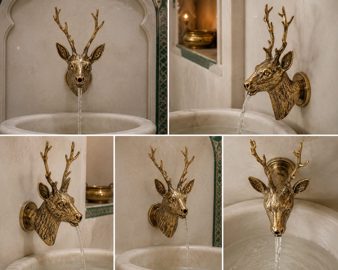 Brass Deer Fountain Faucet