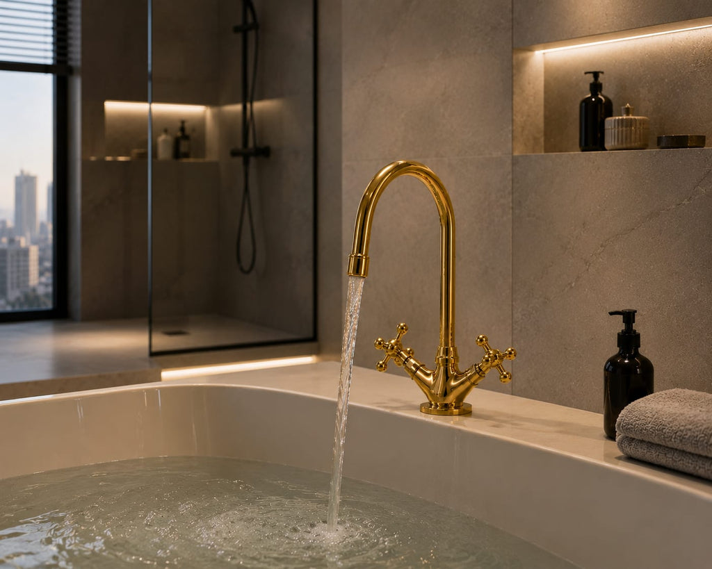 Vintage Brass Kitchen & Bathroom Faucet – Moroccan Classic Style