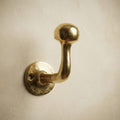 Vintage Solid Brass Wall Hook – Classic Round Coat & Bag Hanger