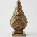 Moroccan Table Lamp, Brass Bedside Nightstand Light, Geometric Boho Home Decor