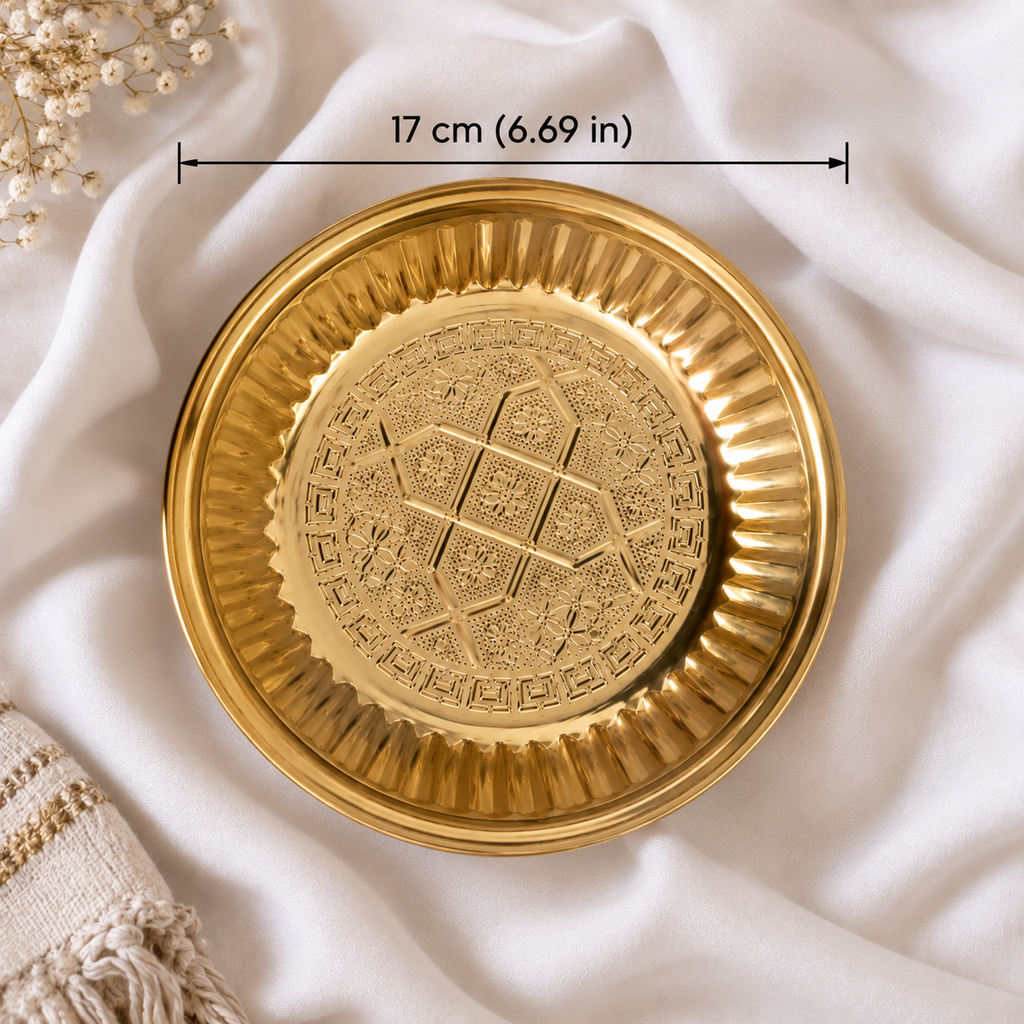 Traditional Moroccan Hammam Brass Bowl – Handcrafted Bath Bowl – Moroccan Bath Accessory