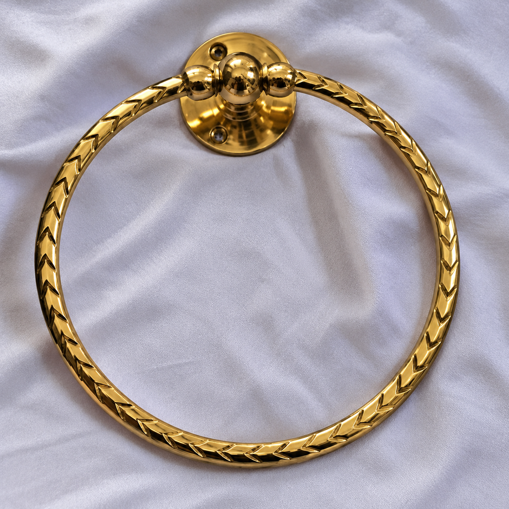 Luxury Gold Bathroom Towel Ring – Moroccan-Inspired Design
