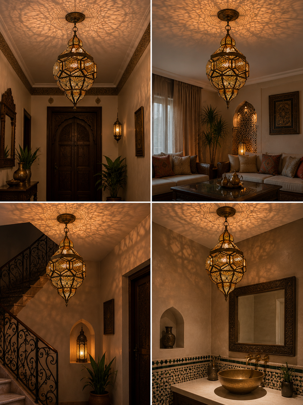 Moroccan Brass Lantern – Handmade Traditional Moroccan Lamp