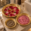 Traditional Moroccan Hammam Brass Bowl – Handcrafted Bath Bowl – Moroccan Bath Accessory