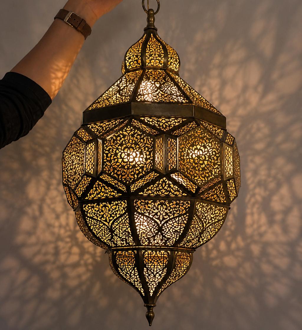 Moroccan Brass Lantern – Handmade Traditional Moroccan Lamp