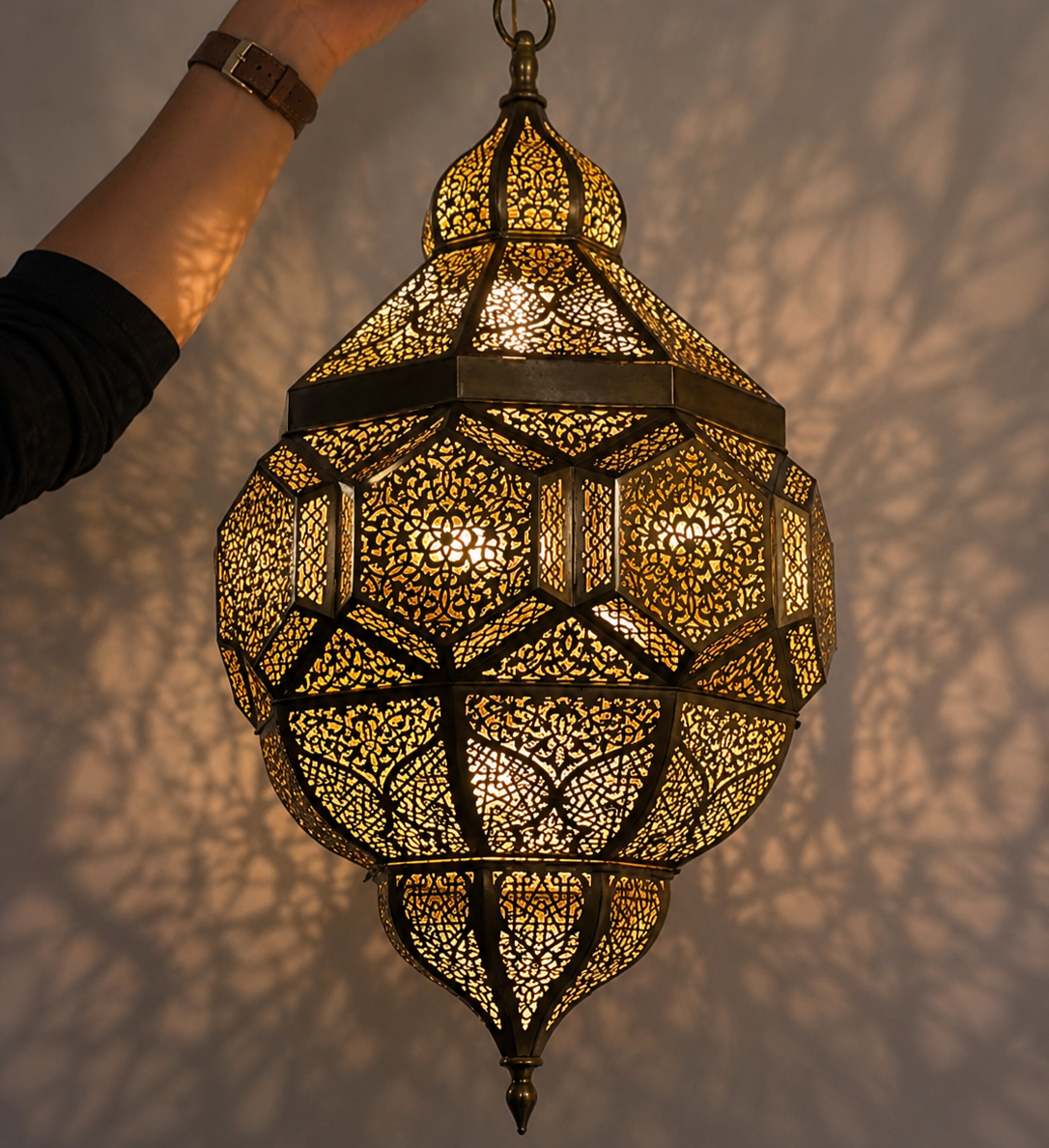 Moroccan Brass Lantern – Handmade Traditional Moroccan Lamp