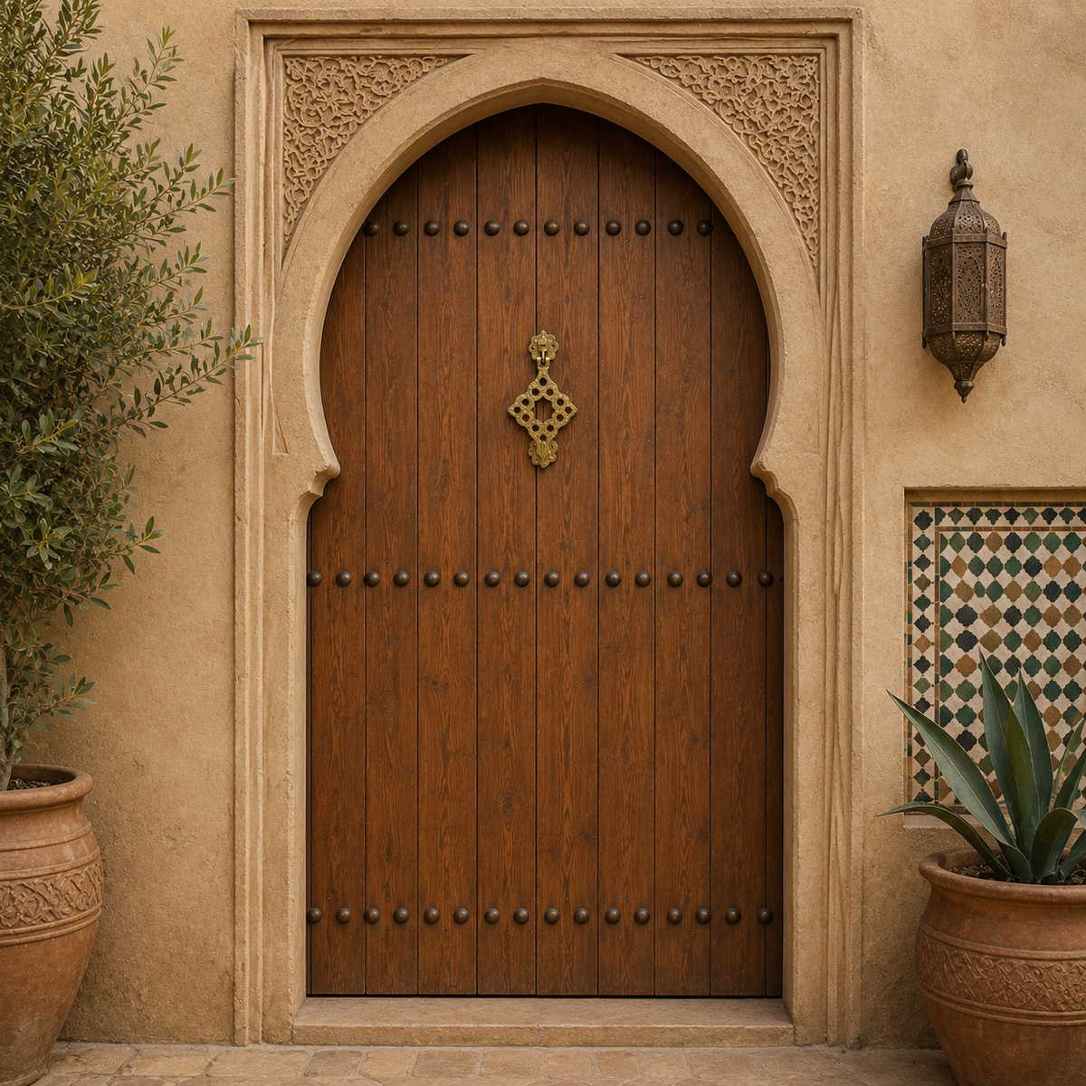 Ornate Brass Door Knocker – Vintage Decorative Door Hardware