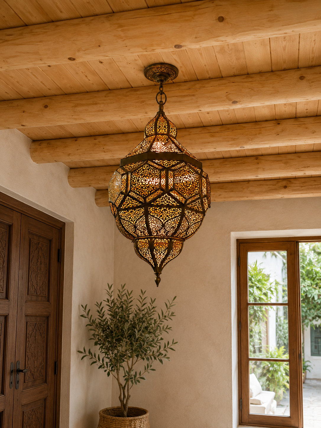 Moroccan Brass Lantern – Handmade Traditional Moroccan Lamp