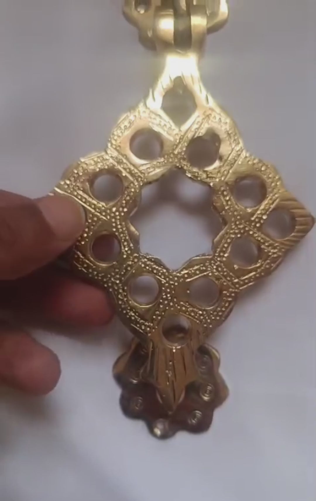 Ornate Brass Door Knocker – Vintage Decorative Door Hardware