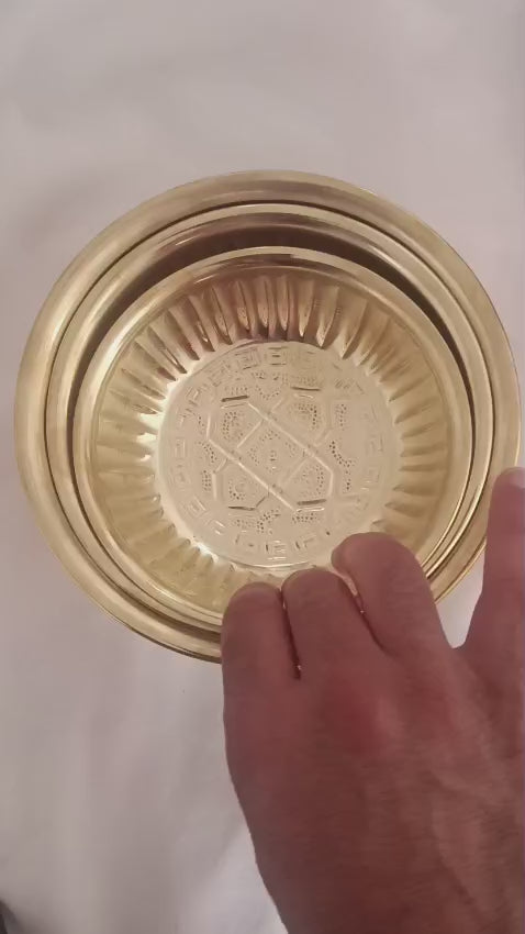Traditional Moroccan Hammam Brass Bowl – Handcrafted Bath Bowl – Moroccan Bath Accessory