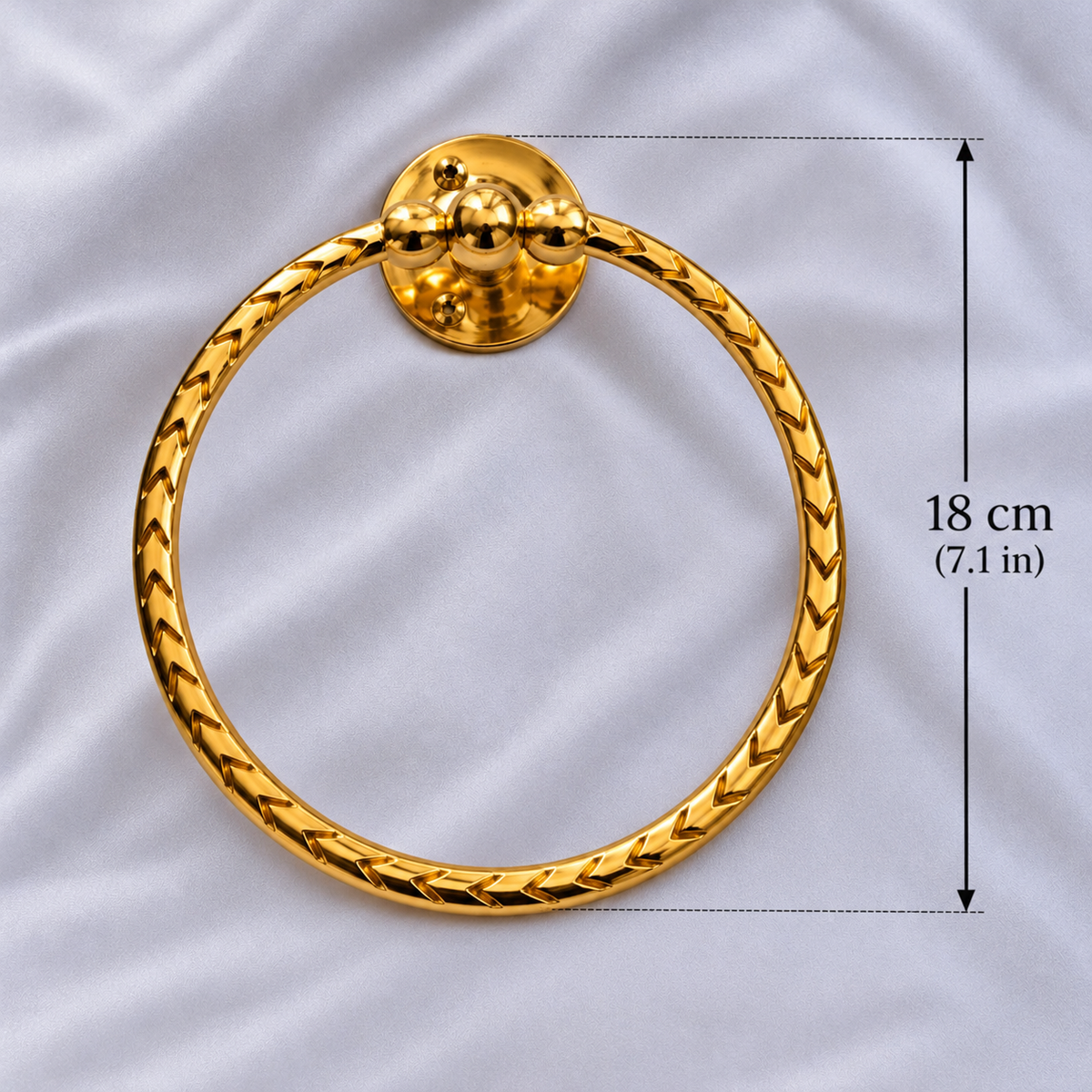 Luxury Gold Bathroom Towel Ring – Moroccan-Inspired Design